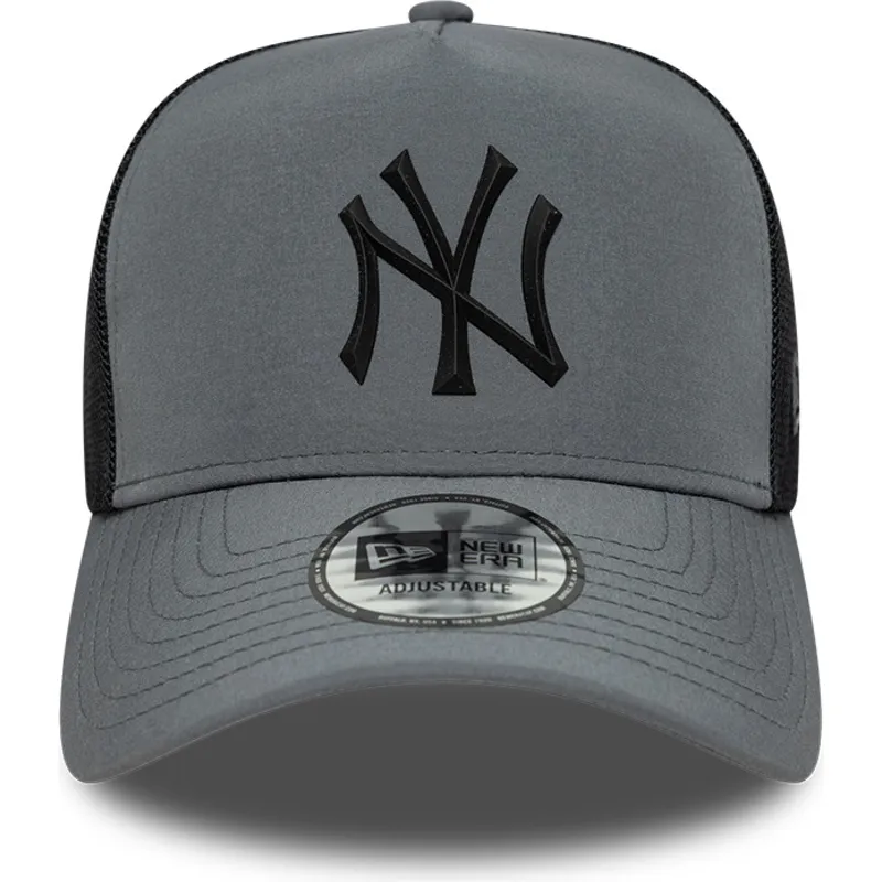 casquette-trucker-grise-avec-logo-noir-a-frame-sport-new-york-yankees-mlb-new-era