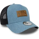 gorra-trucker-azul-a-frame-denim-leather-patch-de-new-era