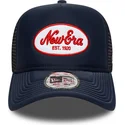 trucker-cap-marineblau-a-frame-oval-foam-patch-von-new-era