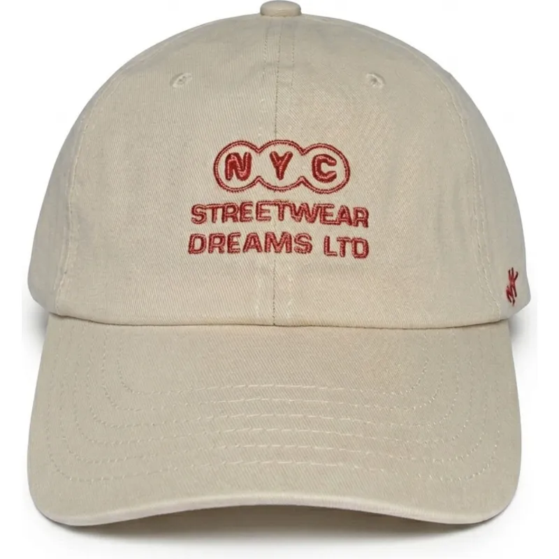 gorra-curva-beige-ajustable-ny-dreams-just-kids-the-90s-de-homenage