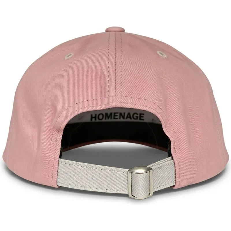 homenage-curved-brim-statue-just-kids-the-90s-pink-and-grey-adjustable-cap