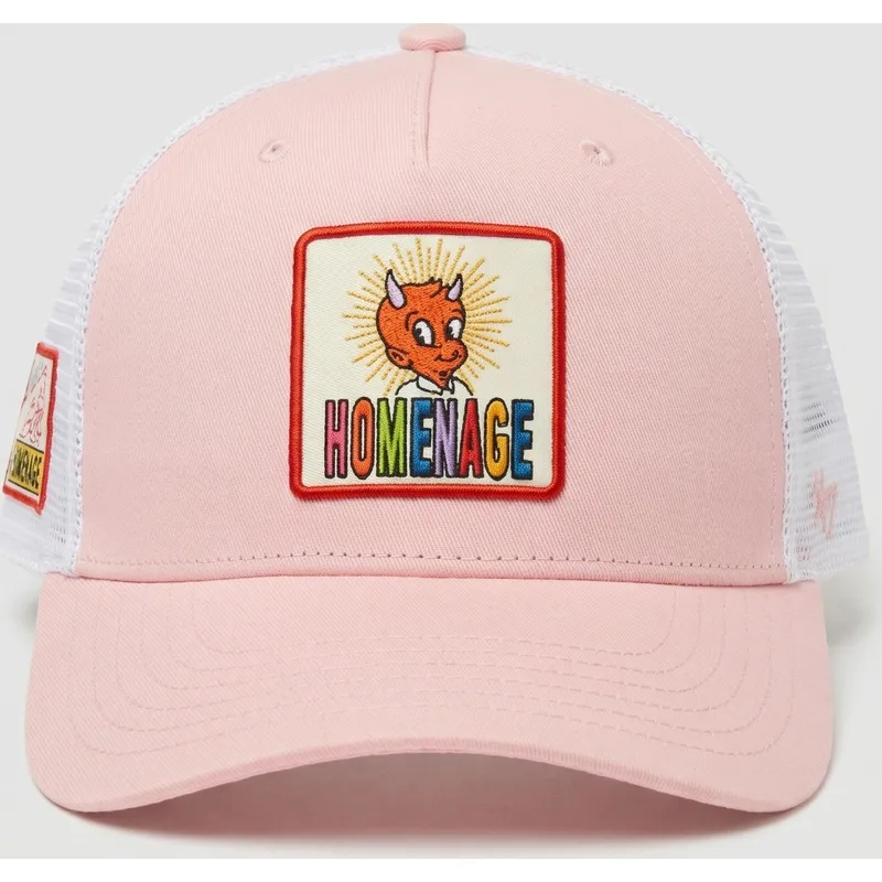 casquette-trucker-rose-et-blanche-childhood-fun-the-trucker-homenage