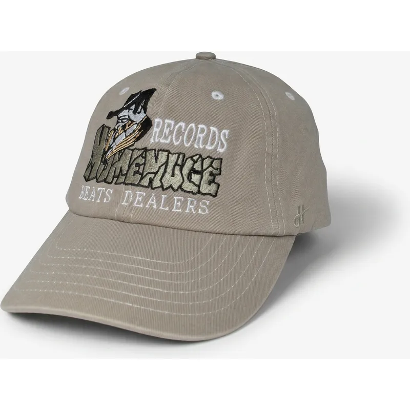 gorra-curva-gris-ajustable-records-music-shapes-identity-the-90s-de-homenage