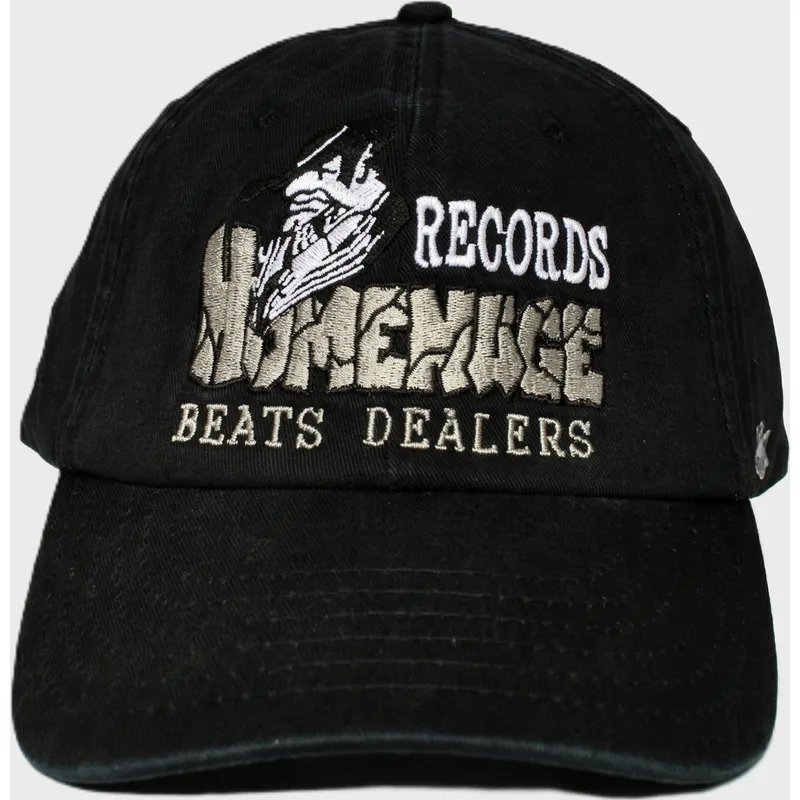schwarze-verstellbare-curved-cap-records-music-shapes-identity-the-90s-von-homenage