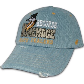 Böjd blå justerbar keps Denim Records Music Shapes Identity The 90s från Homenage