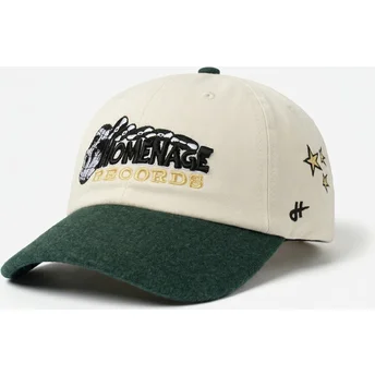 Gorra curva khaki y verde ajustable Music World Music Shapes Identity The 90s de Homenage
