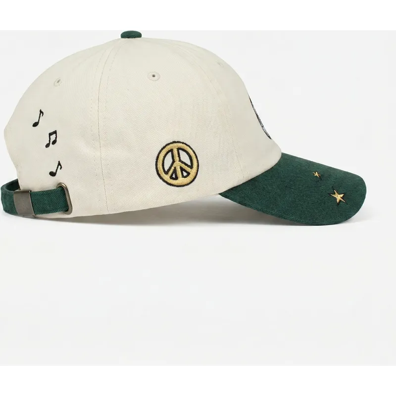 homenage-curved-brim-music-world-music-shapes-identity-the-90s-khaki-and-green-adjustable-cap