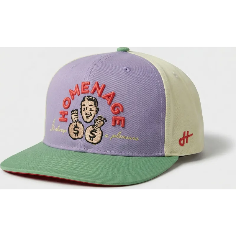 homenage-curved-brim-money-music-shapes-identity-the-snap-multicolor-snapback-cap