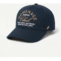 dunkelblaue-gebogene-snapback-kappe-vintage-club-sport-the-ball-von-homenage