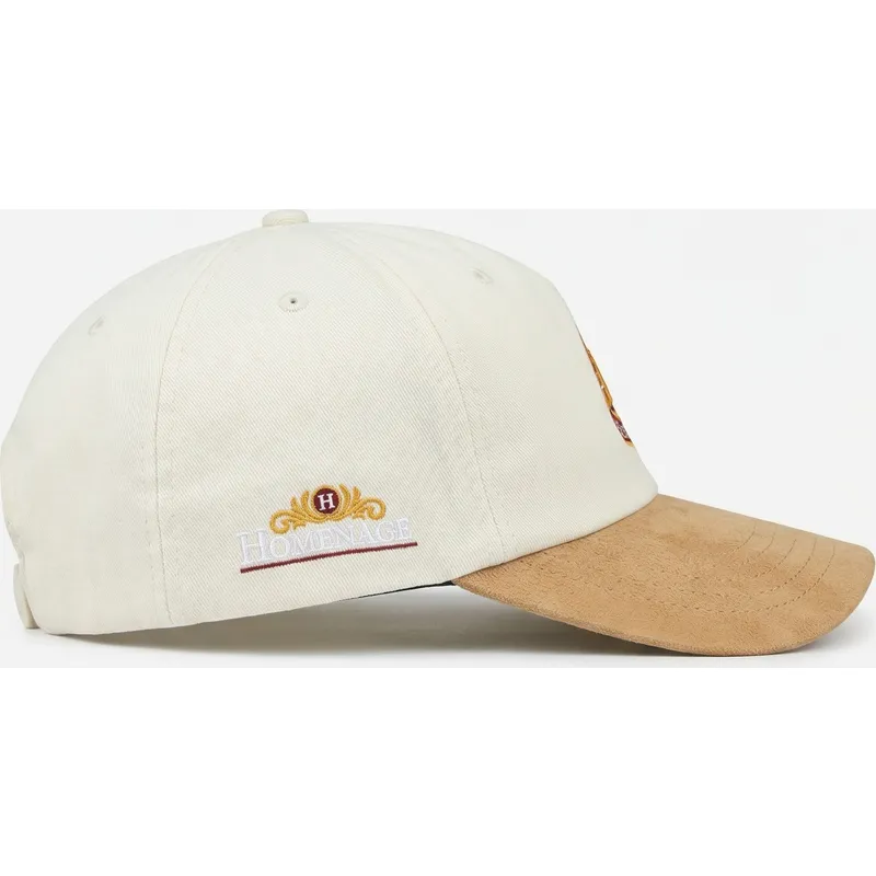 gorra-curva-beige-y-marron-ajustable-suede-resort-sport-the-90s-de-homenage