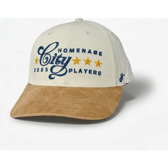 Casquette courbée khaki et marron snapback Suede Players Sport The Ball Homenage