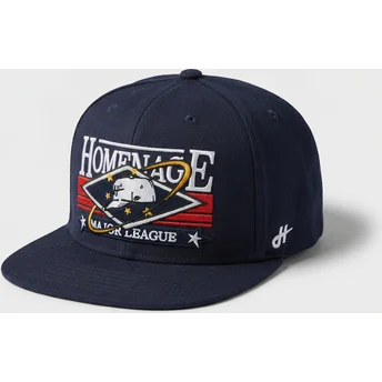Homenage Flat Brim Game Sport The Snap Navy Blue Snapback Cap