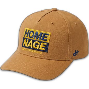 Brązowa zakrzywiona czapka snapback Decker Workwear The Retro od Homenage