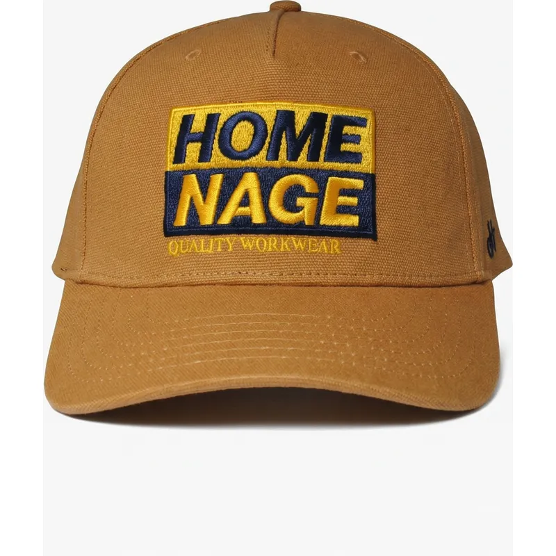 gorra-curva-marron-snapback-decker-workwear-the-retro-de-homenage