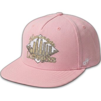Czapka płaska różowa snapback LASKY Skylines The Retro od Homenage