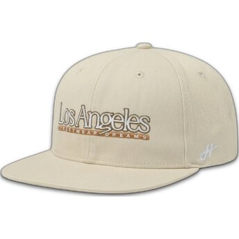 Czapka z płaskim daszkiem beżowa snapback Los Angeles Skylines The Snap od Homenage