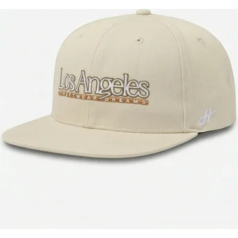 Gorra plana beige snapback Los Angeles Skylines The Snap de Homenage