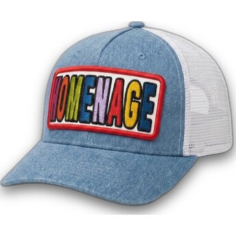 Czapka trucker niebiesko-biała Denim Childhood Fun The Trucker od Homenage
