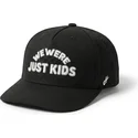 schwarze-gebogene-snapback-kappe-just-kids-outline-the-retro-von-homenage