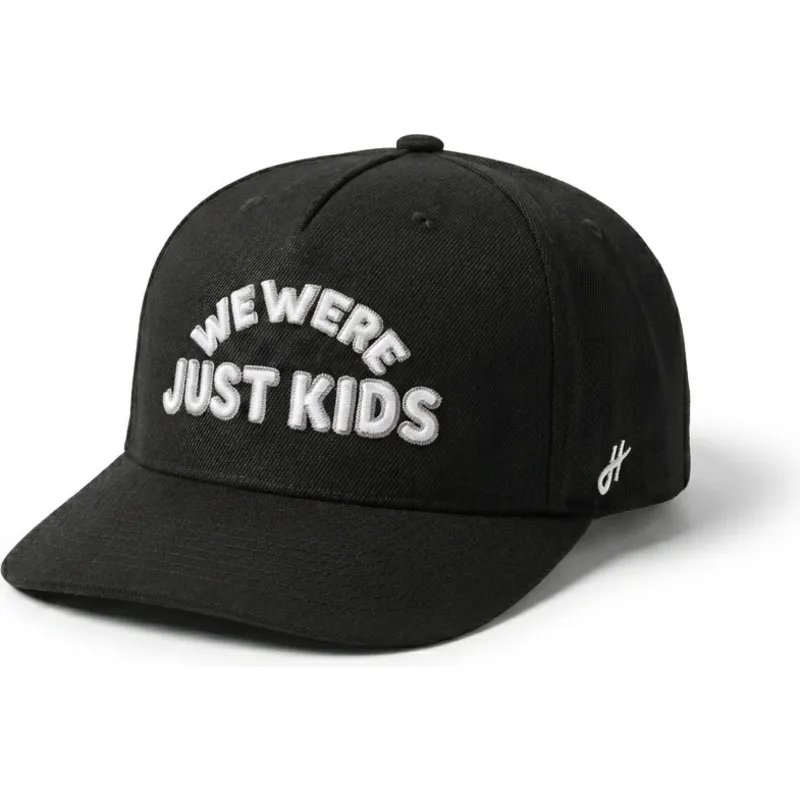 gorra-curva-negra-snapback-just-kids-outline-the-retro-de-homenage