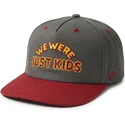 casquette-courbee-grise-et-rouge-snapback-just-kids-the-retro-homenage