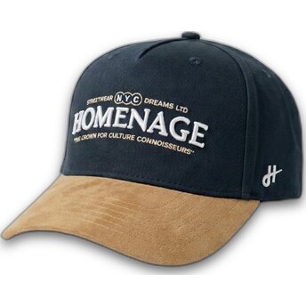 Marinblå och brun böjd keps snapback Vintage Liberty Sport The Retro från Homenage