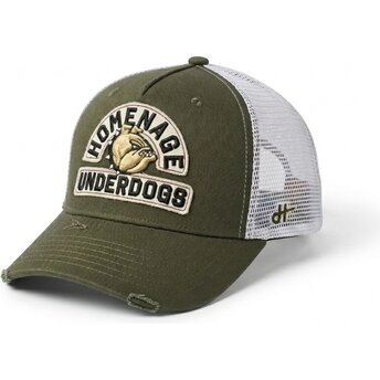 Trucker-Cap grün und weiß Underdogs The Trucker von Homenage