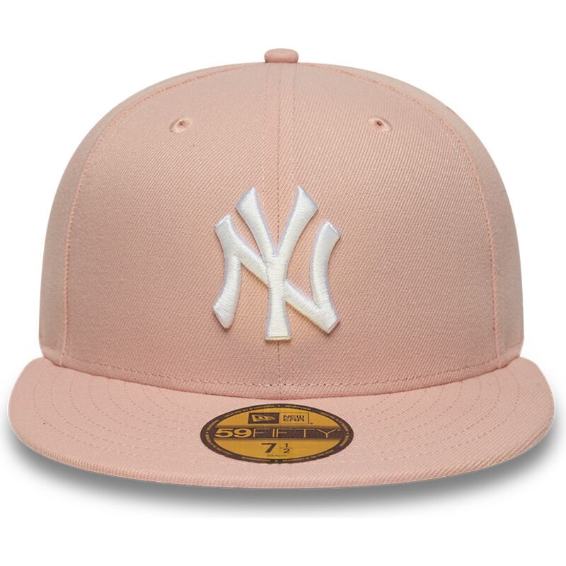 casquette-plate-rose-ajustee-59fifty-league-essential-new-york-yankees-mlb-new-era