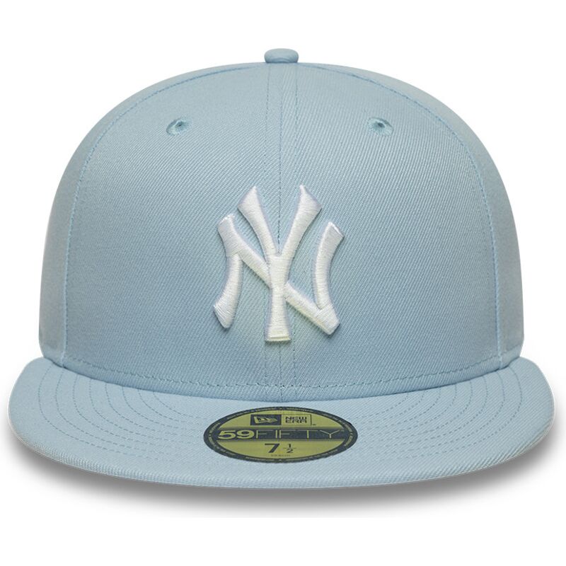 casquette-plate-bleue-claire-ajustee-59fifty-league-essential-new-york-yankees-mlb-new-era