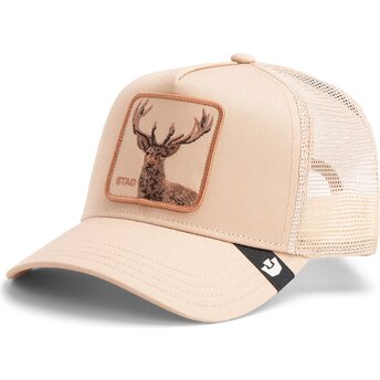 Casquette trucker beige cerf Blur Stag The Farm Goorin Bros.