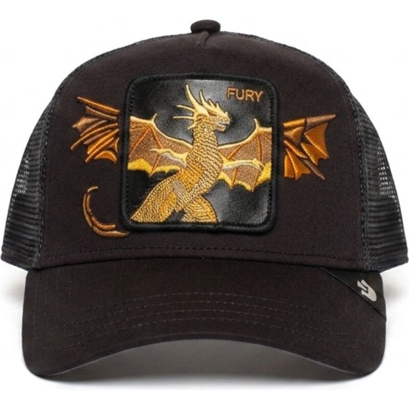 casquette-trucker-noire-dragon-wings-fury-the-farm-goorin-bros