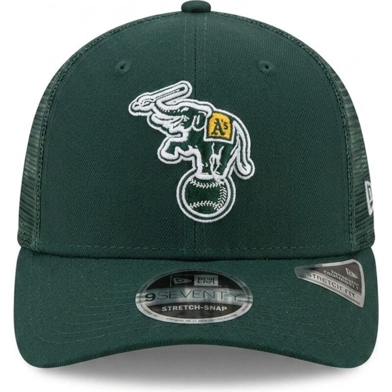 casquette-trucker-verte-9seventy-stretch-snap-evergreen-oakland-athletics-mlb-new-era