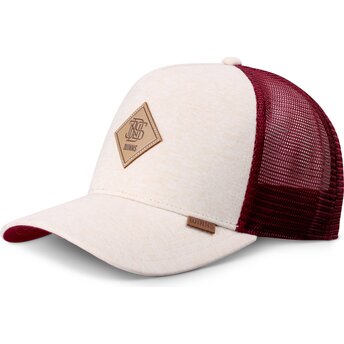 Casquette trucker beige et rouge HFT ColourMelange Djinns