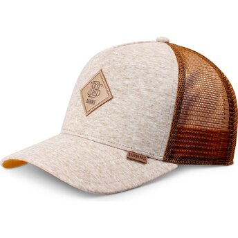 Casquette trucker beige et marron HFT ColourMelange Djinns