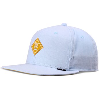 Casquette plate bleue snapback avec logo jaune OxfordContra Djinns
