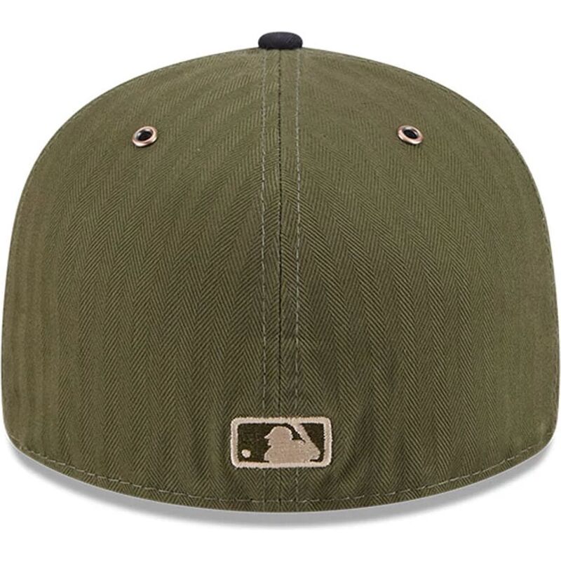 grune-gebogene-verstellbare-59fifty-pre-curved-american-herringbone-kappe-der-boston-red-sox-mlb-von-new-era