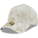 beige-gebogene-verstellbare-59forty-a-frame-leafy-palm-kappe-von-new-era