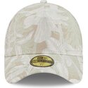 beige-gebogene-verstellbare-59forty-a-frame-leafy-palm-kappe-von-new-era