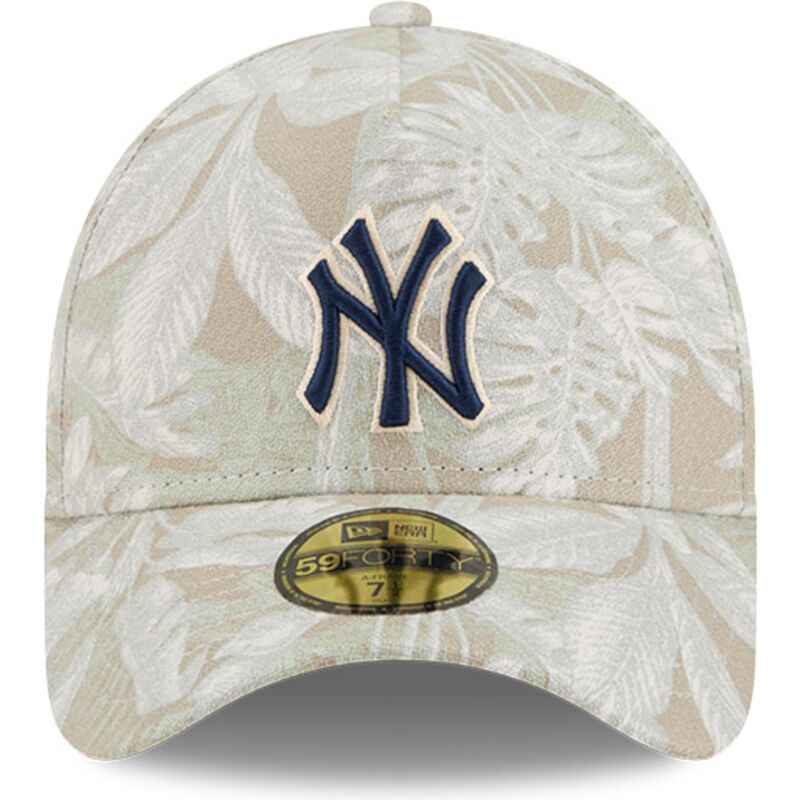 beige-gebogene-verstellbare-59forty-a-frame-leafy-palm-kappe-der-new-york-yankees-mlb-von-new-era
