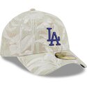 casquette-courbee-beige-ajustee-59forty-a-frame-leafy-palm-los-angeles-dodgers-mlb-new-era