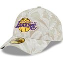 beige-gebogene-verstellbare-59forty-a-frame-leafy-palm-kappe-der-los-angeles-lakers-nba-von-new-era
