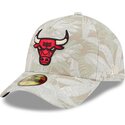 beige-gebogene-verstellbare-59forty-a-frame-leafy-palm-kappe-von-chicago-bulls-nba-von-new-era