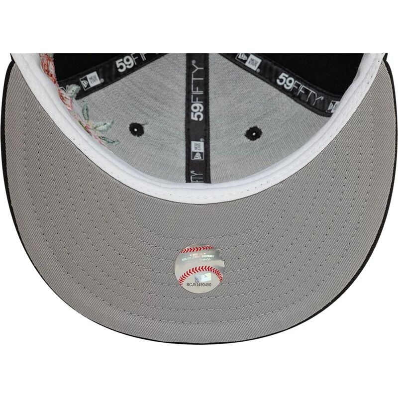 casquette-plate-noire-ajustee-59fifty-floral-chicago-white-sox-mlb-new-era