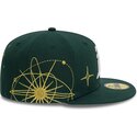 grune-enganliegende-59fifty-zodiac-flat-cap-der-oakland-athletics-mlb-von-new-era