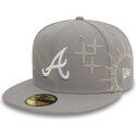 graue-anliegende-59fifty-flatcap-zodiac-der-atlanta-braves-mlb-von-new-era