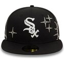 schwarze-anliegende-59fifty-flatcap-zodiac-der-chicago-white-sox-mlb-von-new-era
