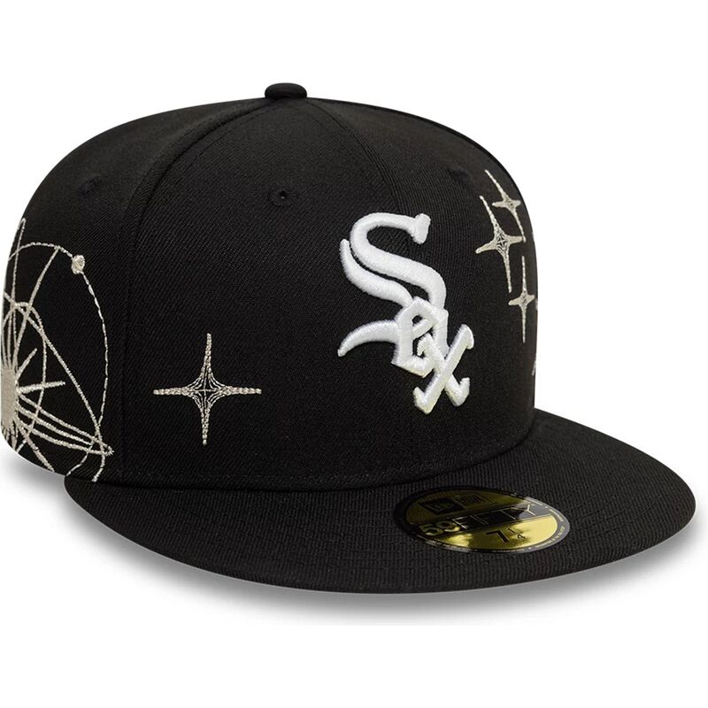 schwarze-anliegende-59fifty-flatcap-zodiac-der-chicago-white-sox-mlb-von-new-era