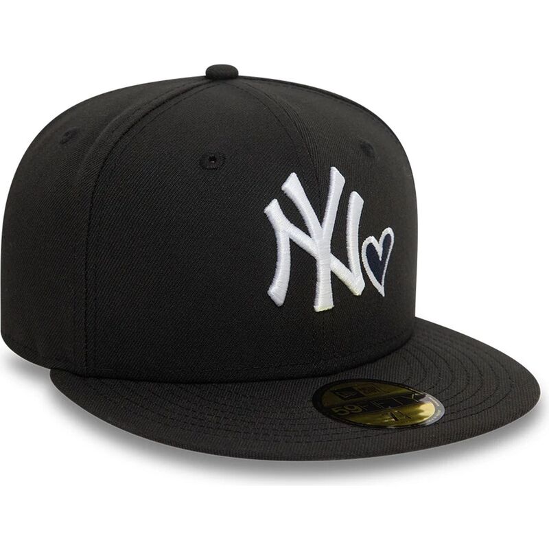 schwarze-anliegende-59fifty-flatcap-heart-icon-der-new-york-yankees-mlb-von-new-era