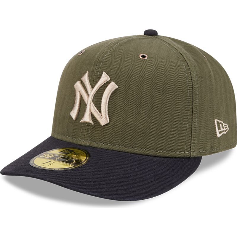 casquette-courbee-verte-ajustee-59fifty-pre-curved-american-herringbone-new-york-yankees-mlb-new-era