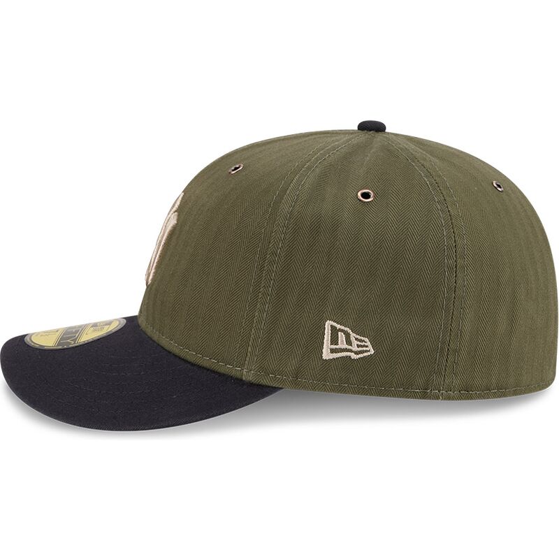 grune-gebogene-verstellbare-kappe-59fifty-pre-curved-american-herringbone-der-new-york-yankees-mlb-von-new-era